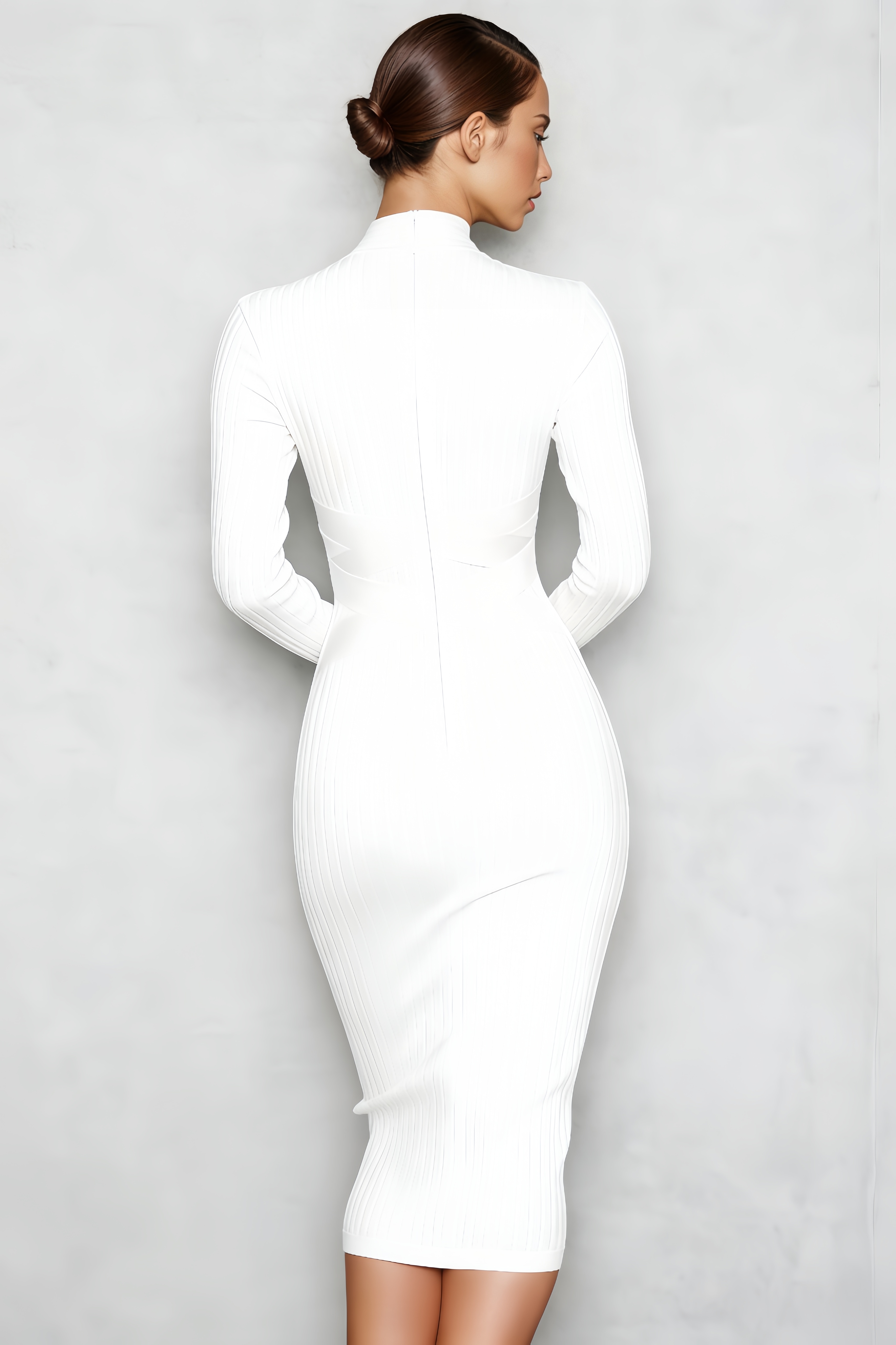 Ruby Fitted Bandage Midi Dress